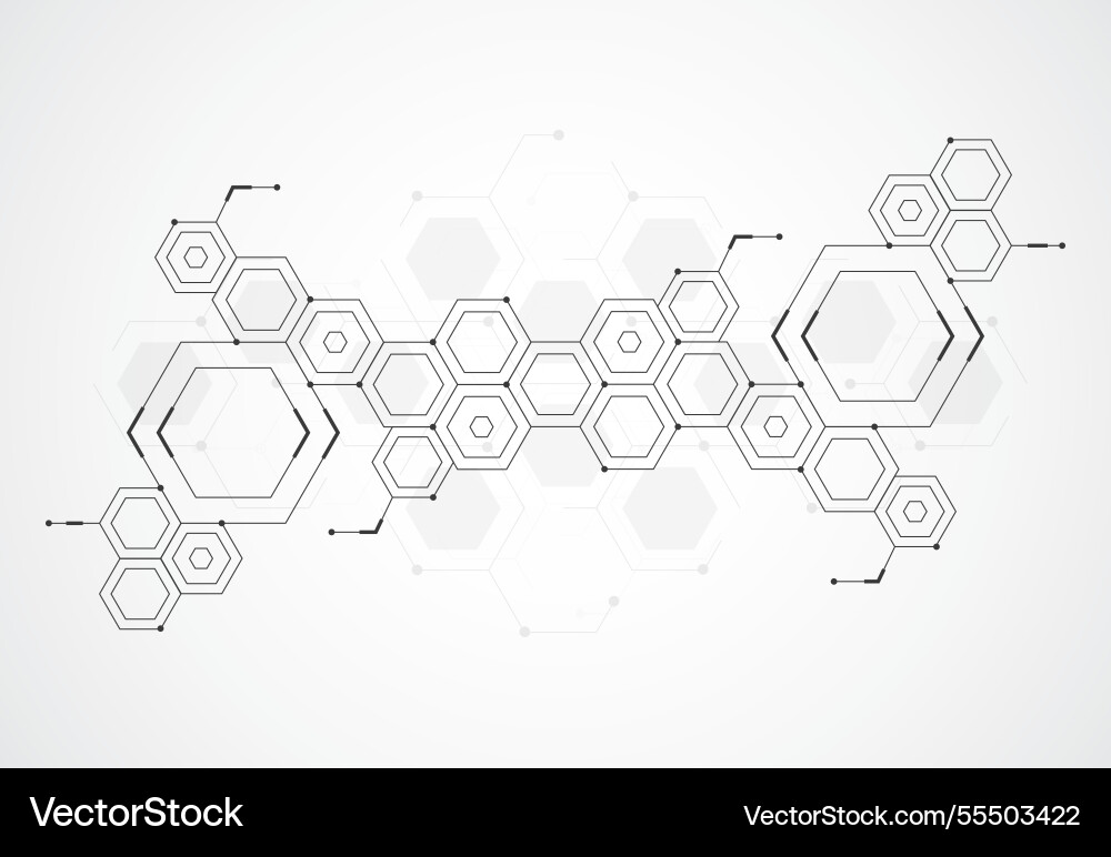 Abstract hexagonal molecular structures Abstract hexagonal molecular structures vector image