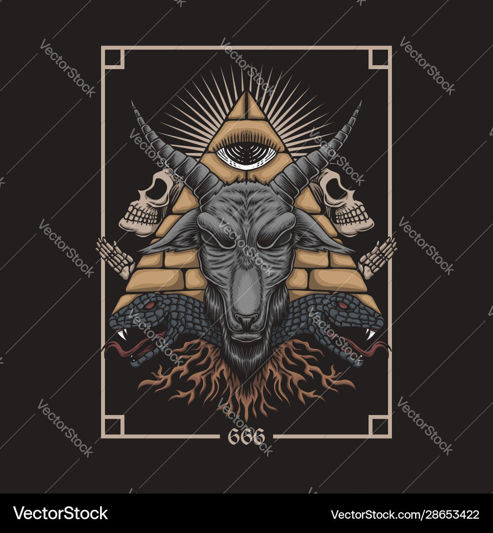 Baphomet satanic vector image