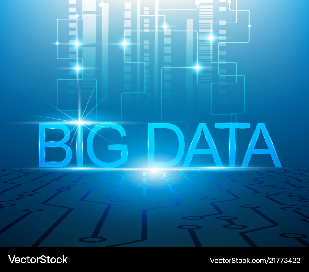 Big data concept and network connection system Big data concept and network connection system vector image
