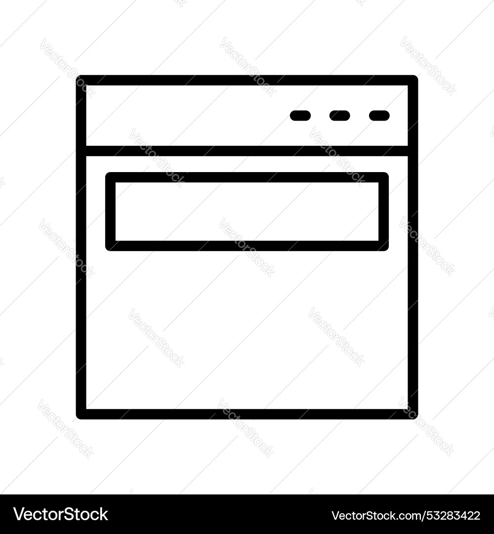 Browser icon outline style design isolated Browser icon outline style design isolated vector image