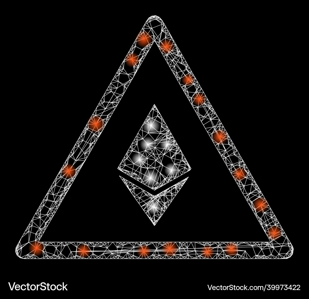 Constellation network mesh ethereum warning Constellation network mesh ethereum warning vector image