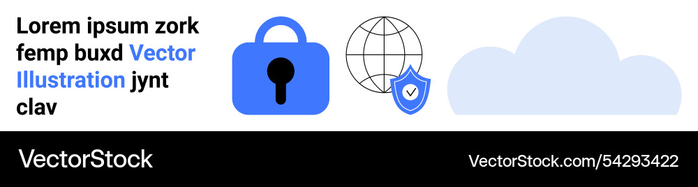Data security and cloud computing concept Data security and cloud computing concept vector image