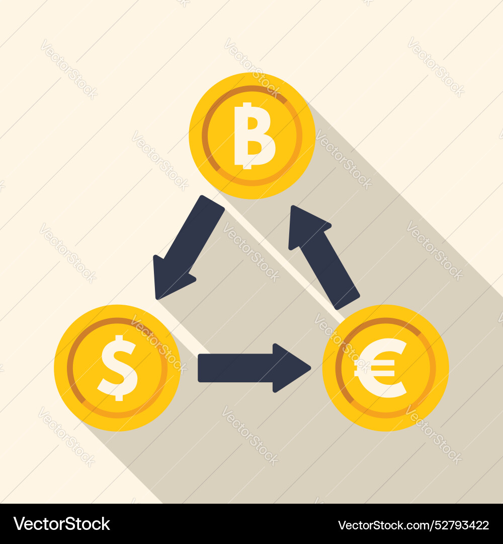 Exchanging bitcoin euro and us dollar – Lizenzfreie Vektorgrafik |  VectorStock