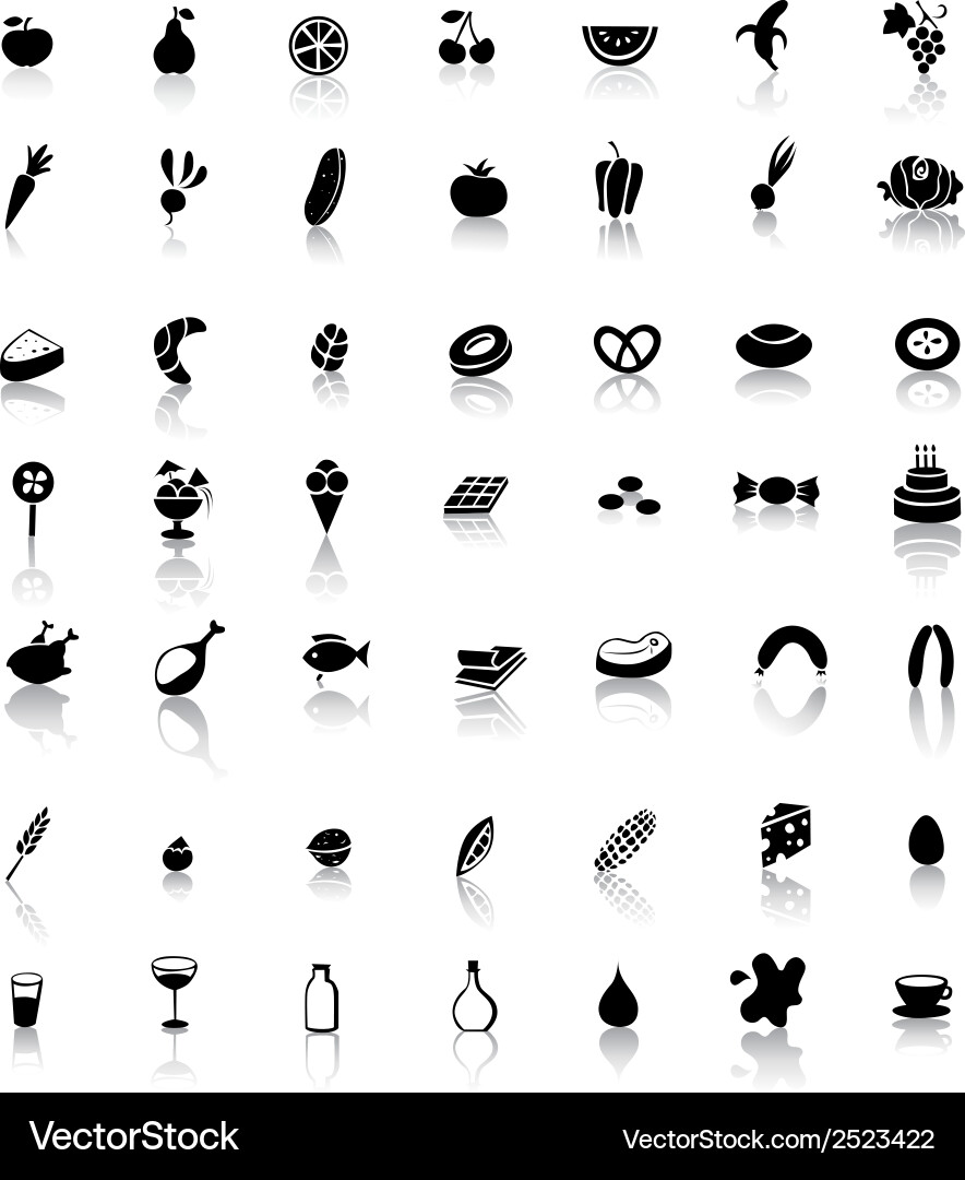 Food icons Vector Image