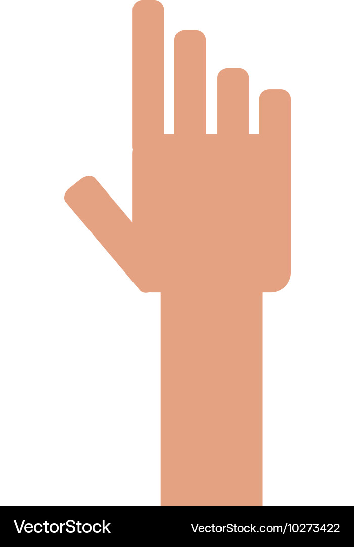 Hand pointing with index finger icon vector image