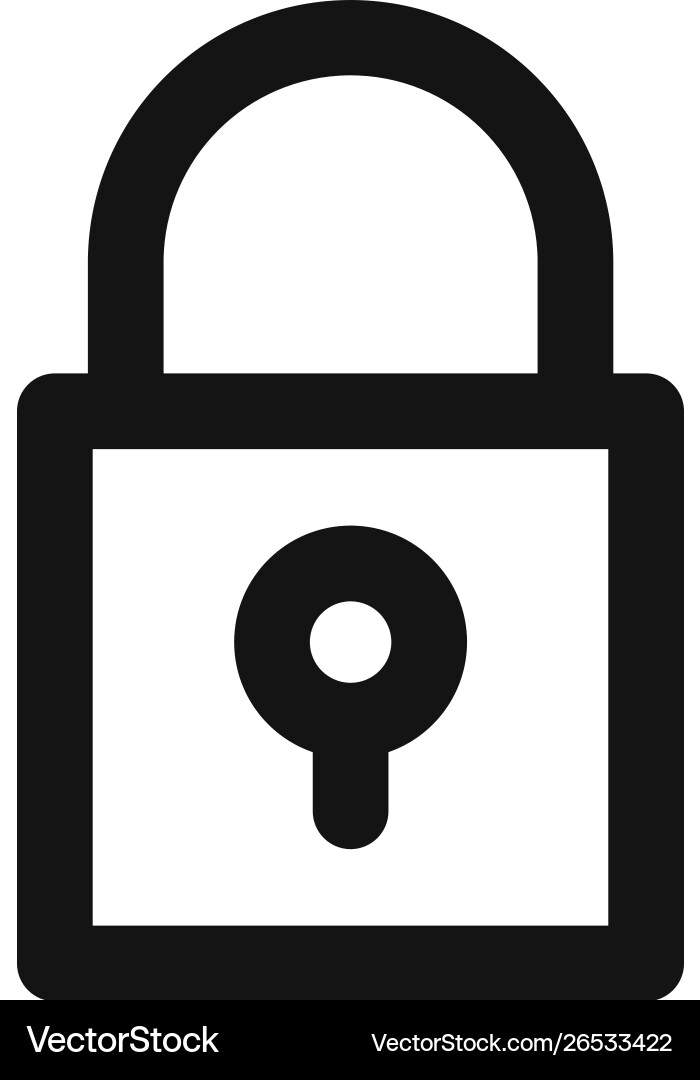 Lock icon in modern style for web site and mobile Lock icon in modern style for web site and mobile vector image