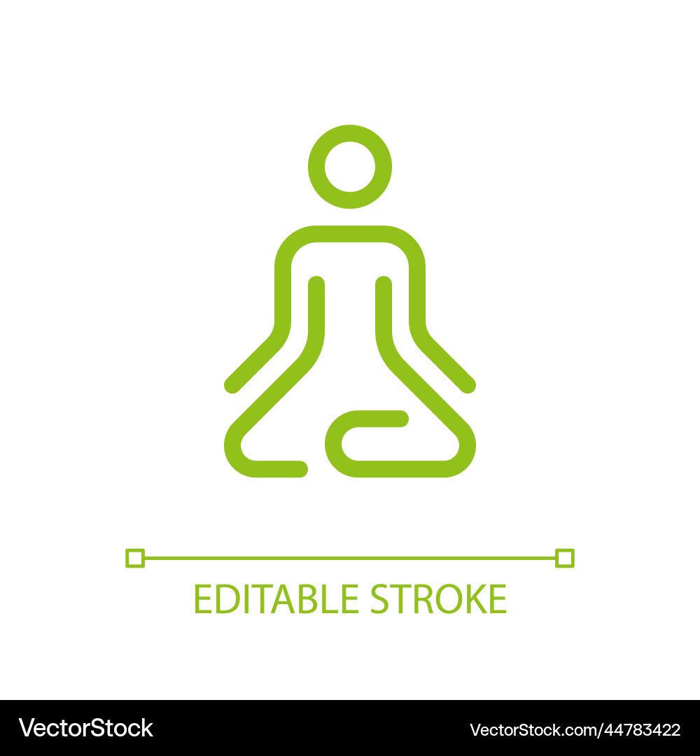 Meditation pixel perfect color linear ui icon Meditation pixel perfect color linear ui icon vector image