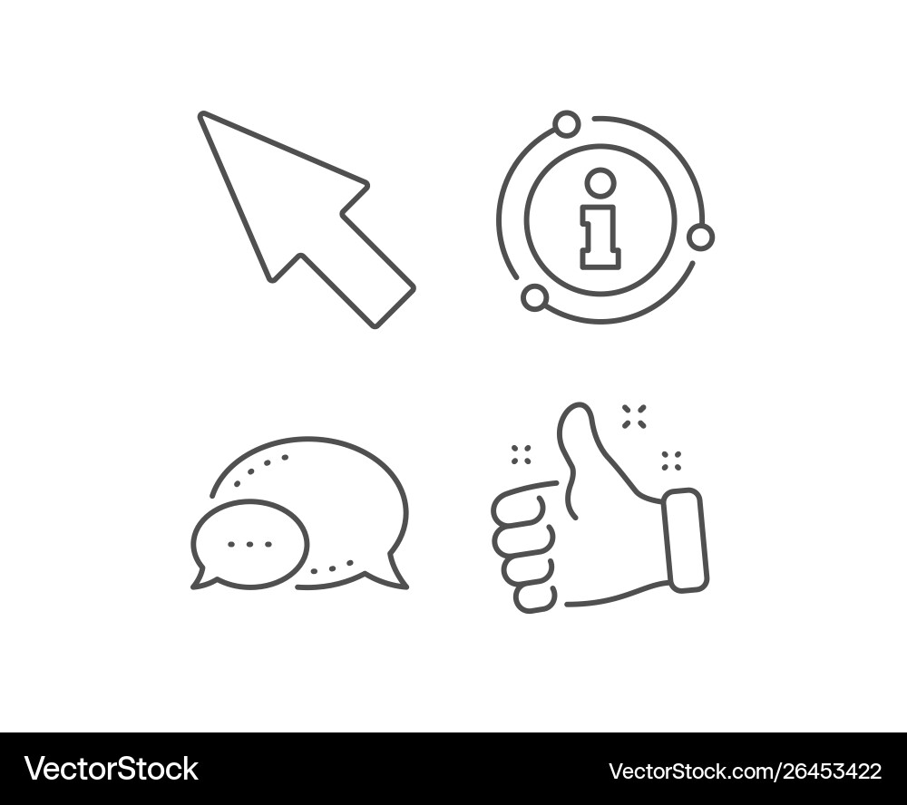 Mouse cursor line icon pointer sign vector image