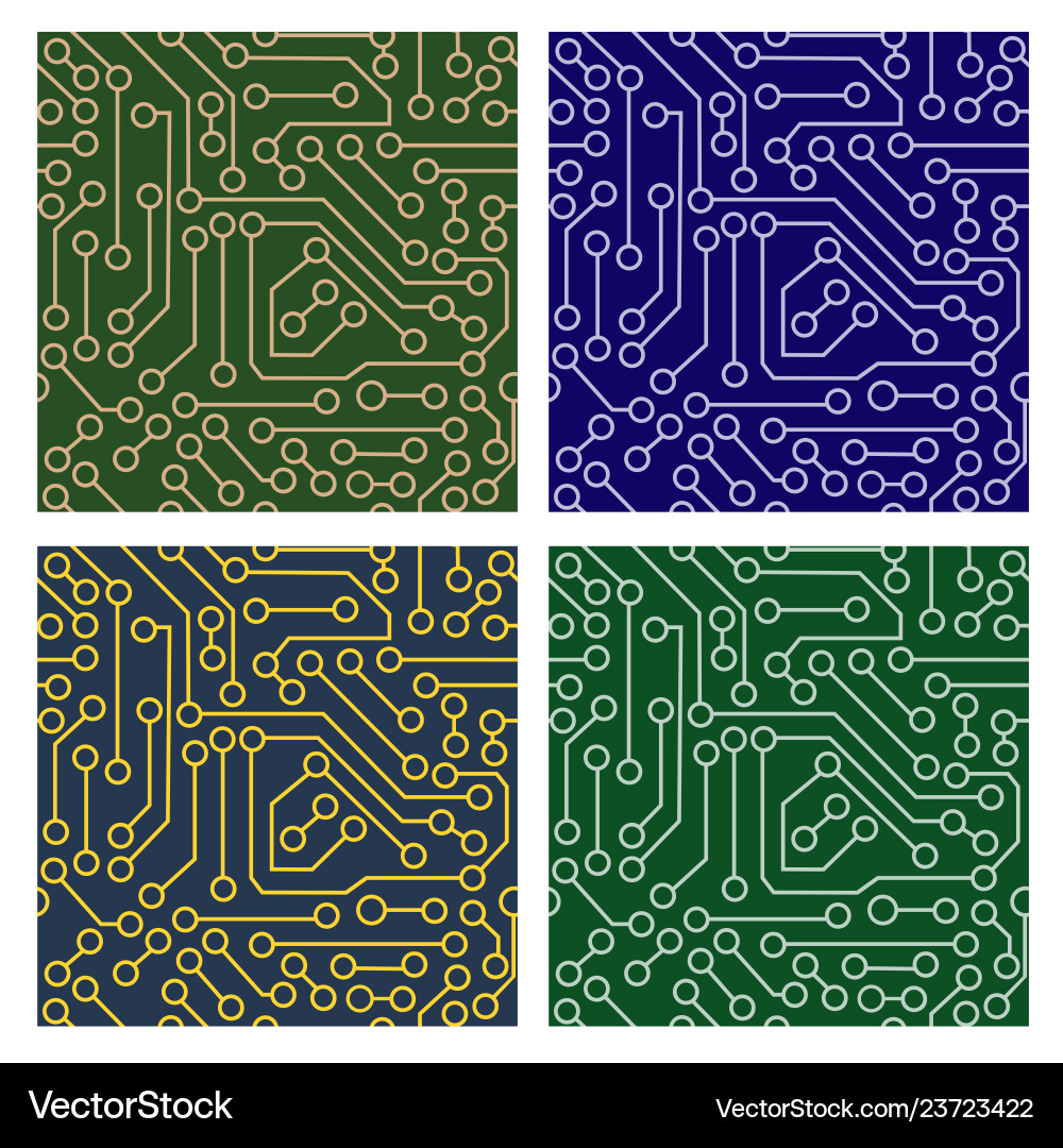 Pattern of electronic circuit Royalty Free Vector Image