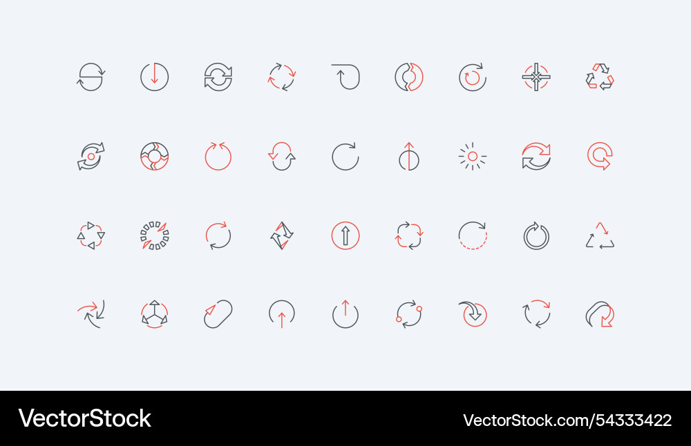 Runder Refresh & Loop Arrows vektorbild