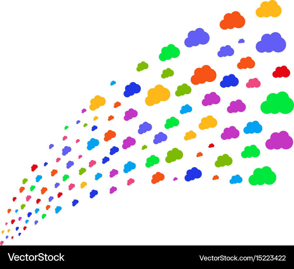 Source stream of cloud Vector Image