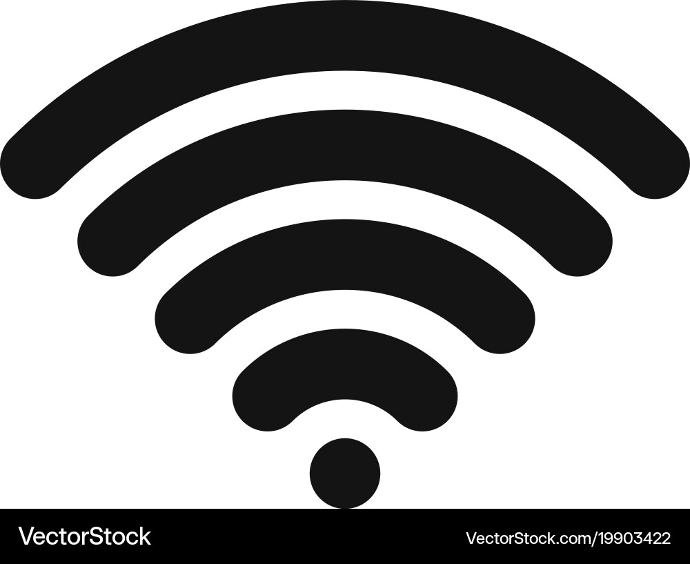 Wifi symbol wireless internet connection Vector Image
