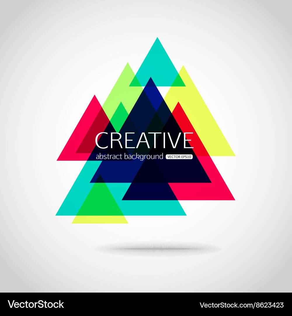 Abstract Geometric Triangle Background Vector Image
