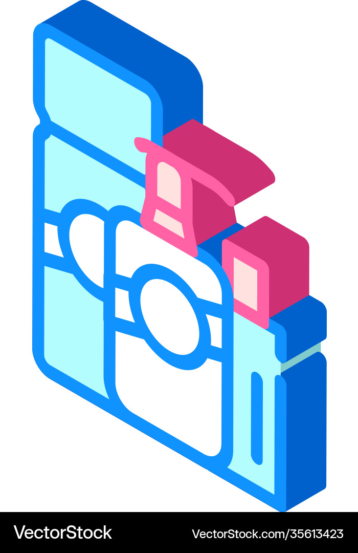 Beeswax disks isometric icon Vector Image