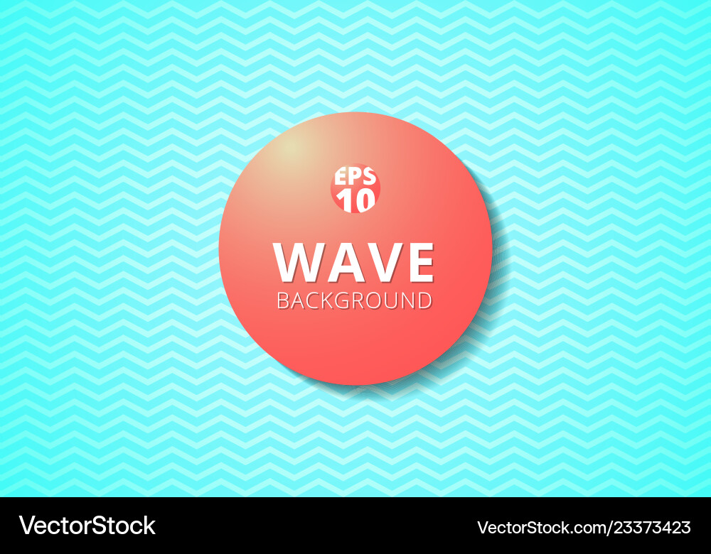 Blue Wave Pattern with Red Circle vector image