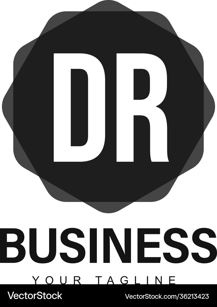 Dr initial a logo design with abstract style Dr initial a logo design with abstract style vector image