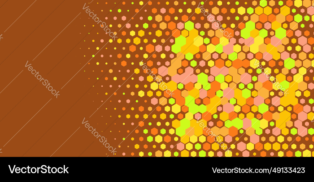 Geometric abstract hexagon multi color background vector image