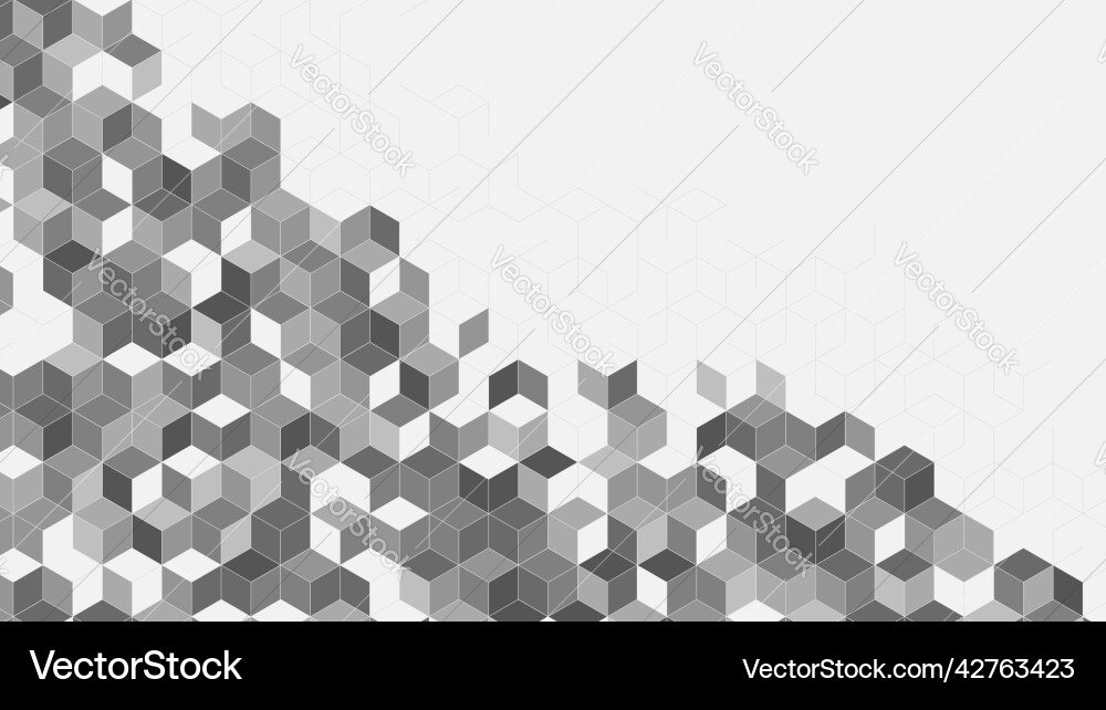 Geometric Cube Pattern - Modern Abstract vector image