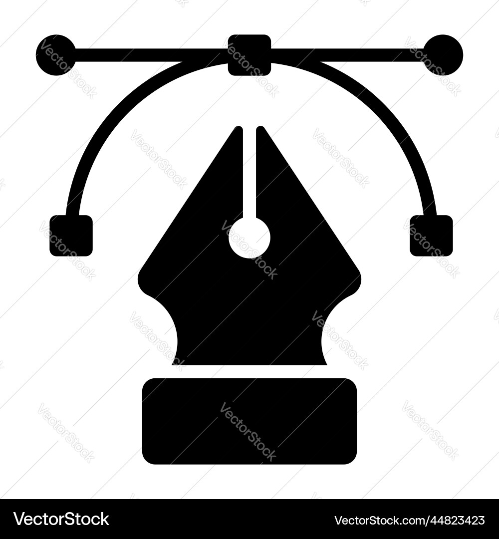 Pen tool icon user interface as a simple sign Vector Image