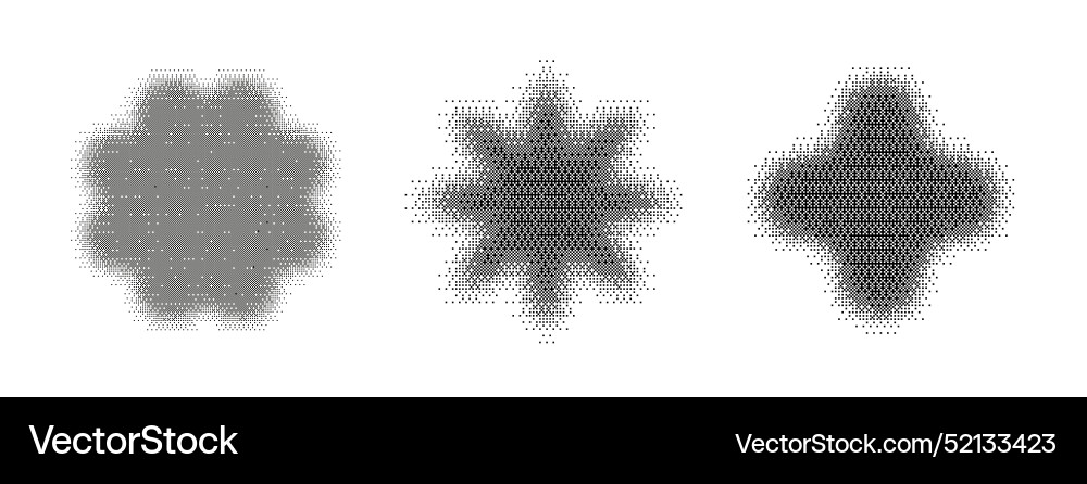 Pixel abstract shape gradient art halftone style Pixel abstract shape gradient art halftone style Vector Image