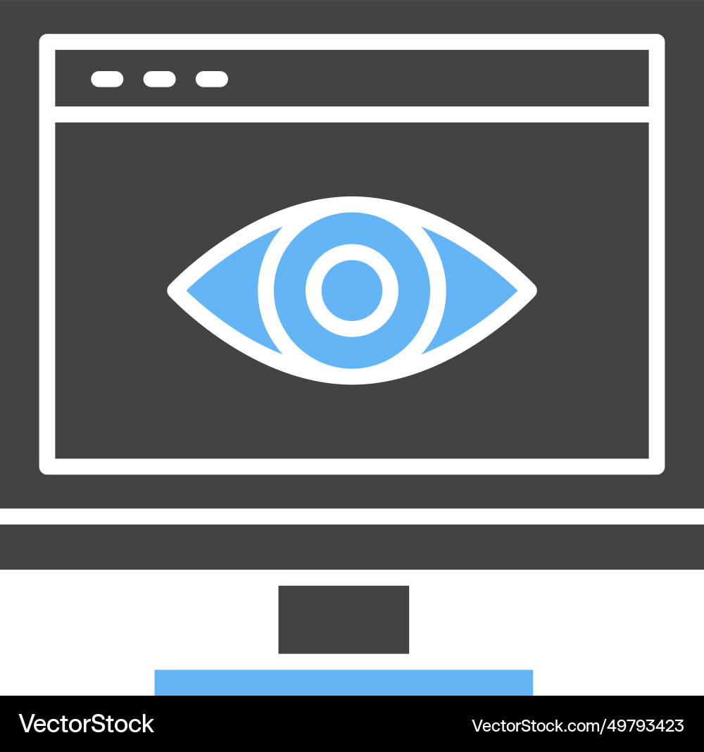 Web visibility icon image vector image