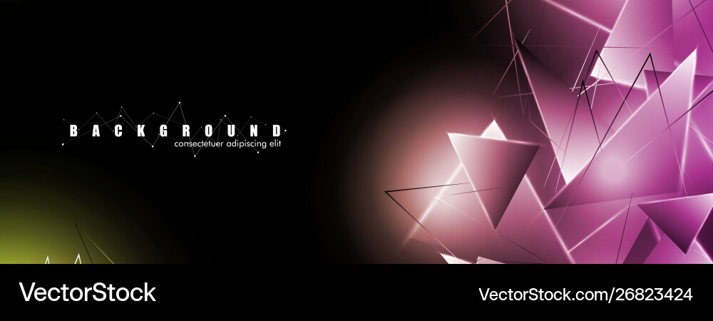 Abstract background with glowing triangles Abstract background with glowing triangles Vector Image