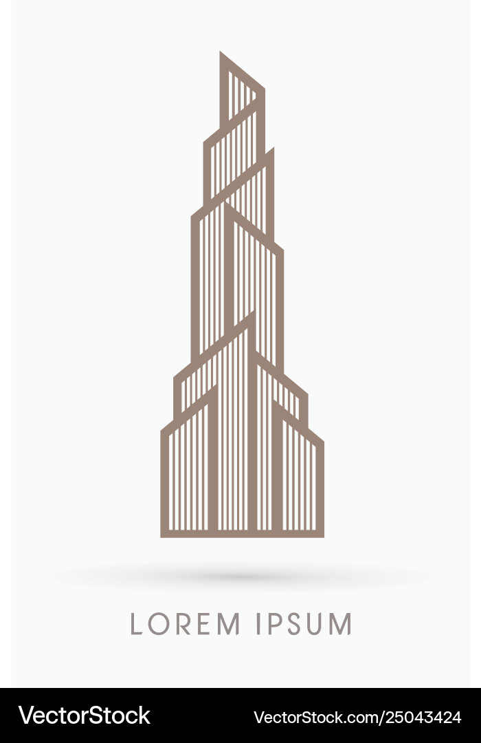 Abstract building construction high tower graphic – Royalty-Free Vector ...