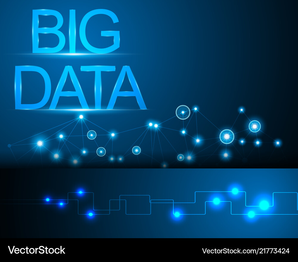 Big data concept and network connection system Big data concept and network connection system vector image
