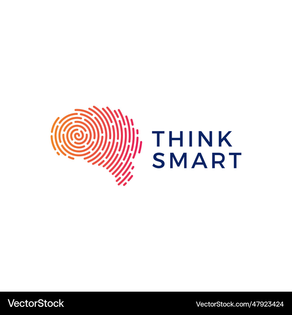 Brain finger print fingerprint lock secure Vector Image
