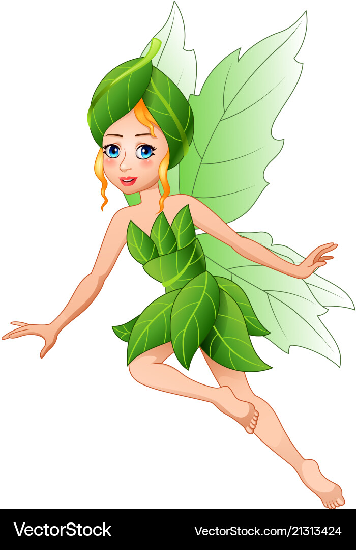 Cartoon beautiful flying fairy Cartoon beautiful flying fairy vector image