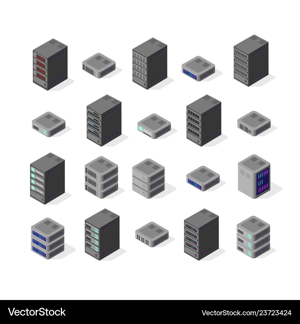 Data Center Network Infrastructure vector image