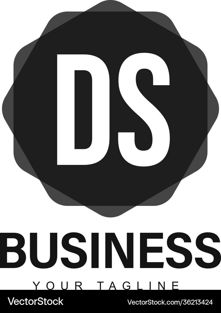 Ds initial a logo design with abstract style Ds initial a logo design with abstract style vector image