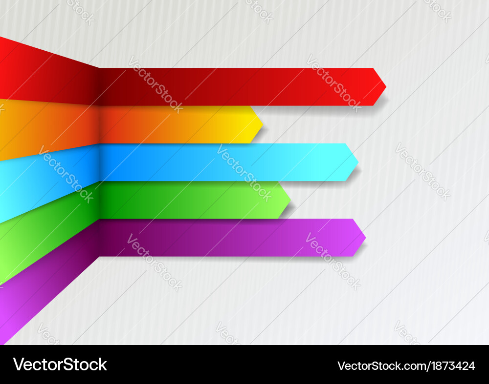 Dynamic Three-Dimensional Arrows vector image
