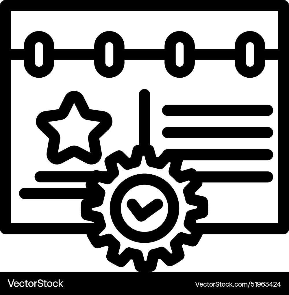 Event management business process line icon Vector Image