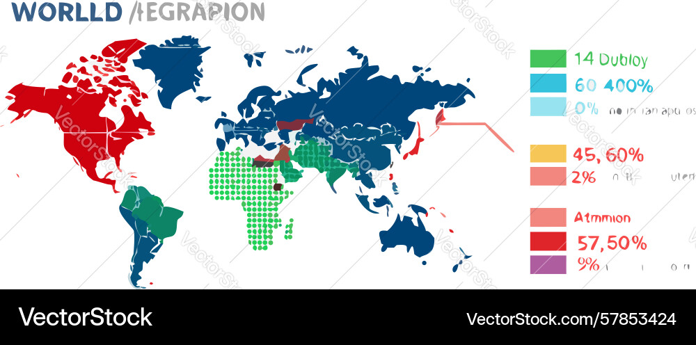 Global data distribution map infographic design Vector Image