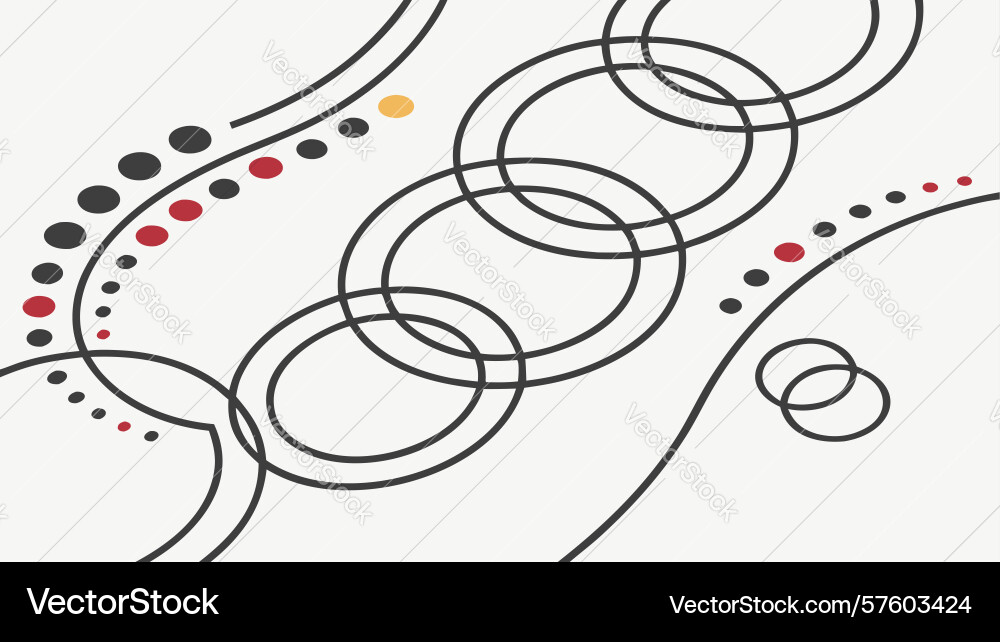 Interlocking abstract circles pattern intricate vector image