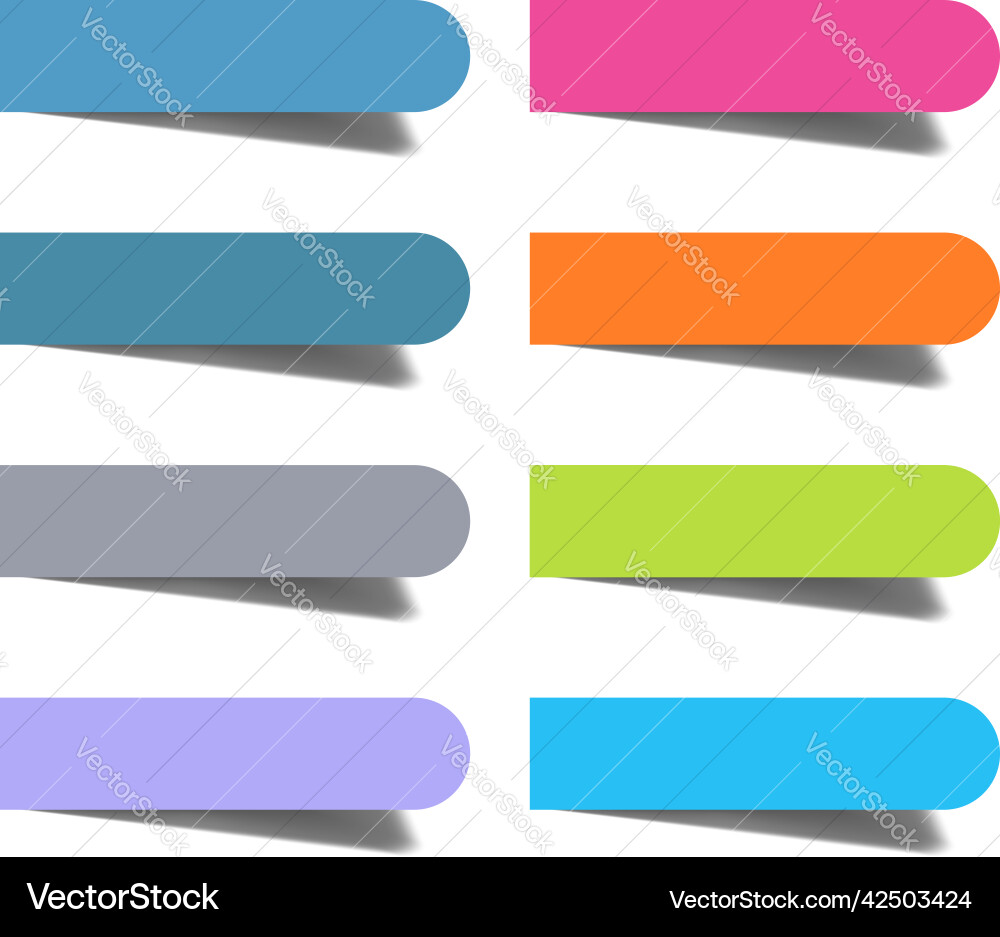 Label set with full color design element vector image