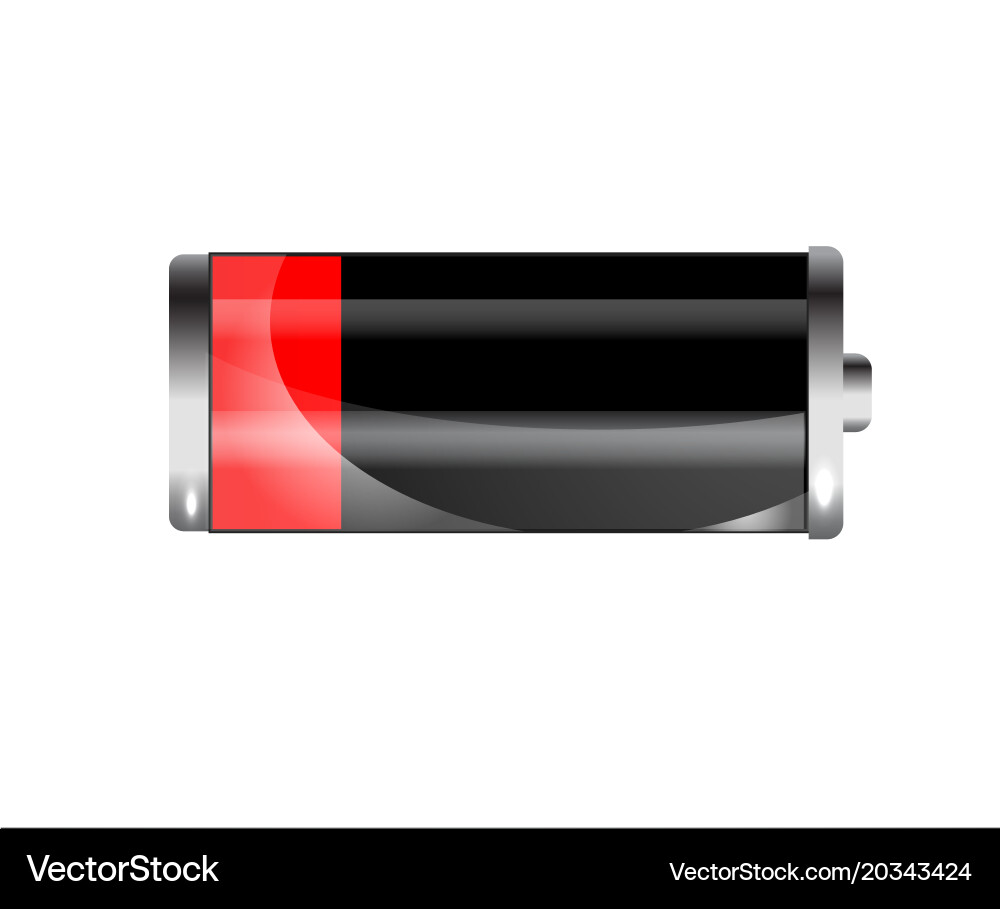 Low battery charging status indicator Vector Image