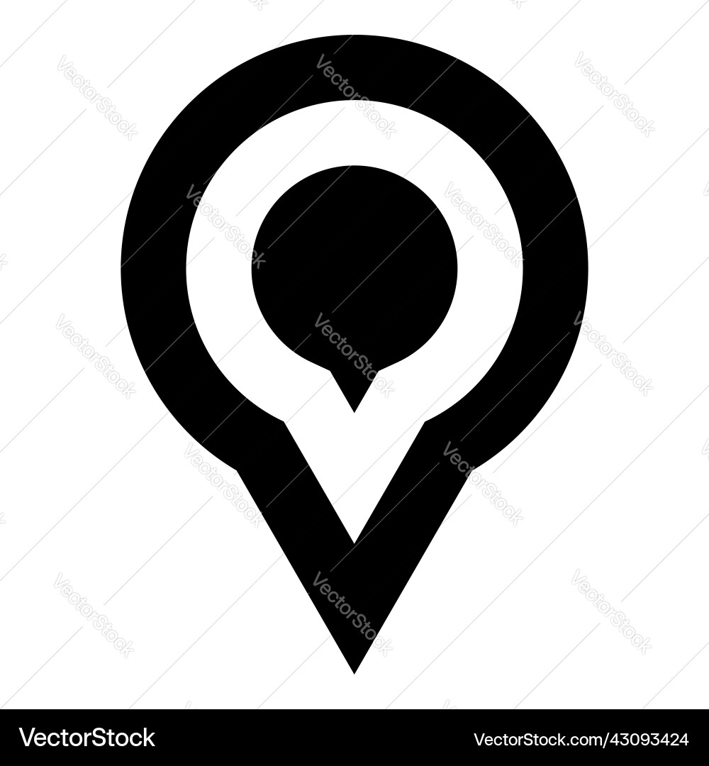 Map marker pin location address icon Map marker pin location address icon vector image