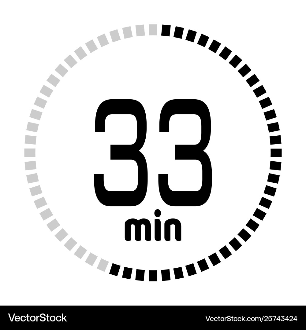 Minutes countdown timer vector image