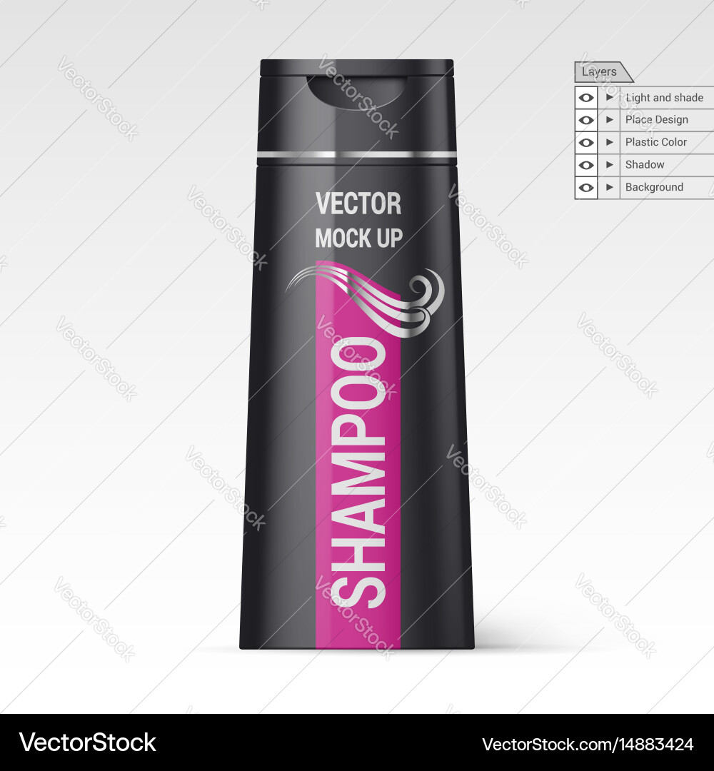 Plastic bottle shampoo Royalty Free Vector Image