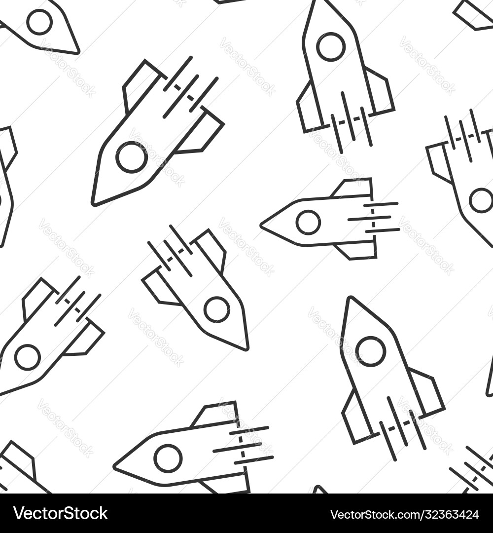 Rocket icon in flat style spaceship launch Rocket icon in flat style spaceship launch vector image