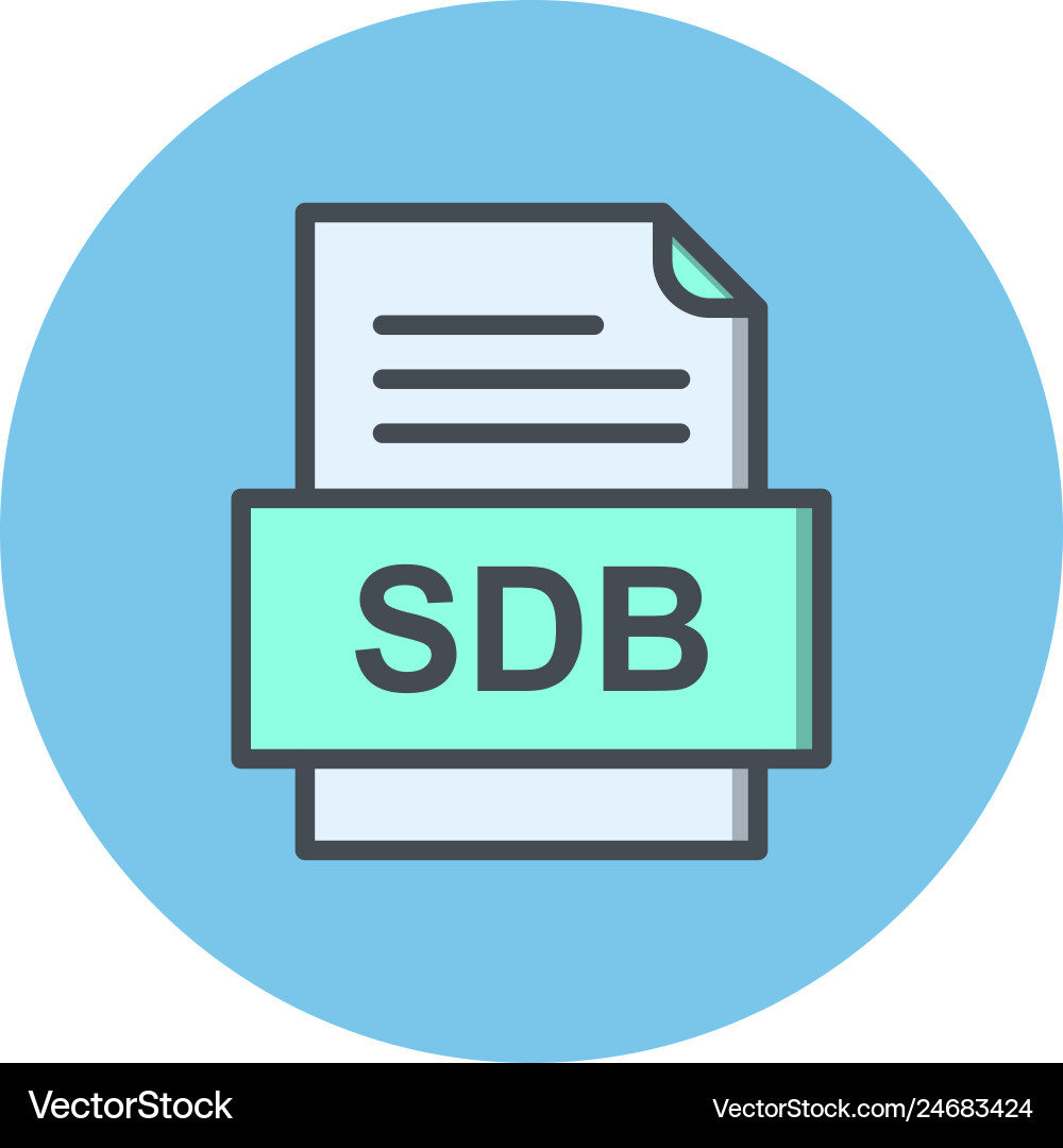 Sdb file document icon Vector Image