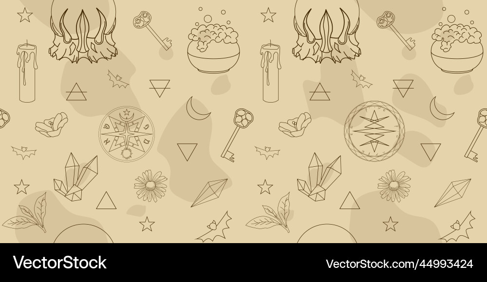 Seamless magic pattern Seamless magic pattern vector image