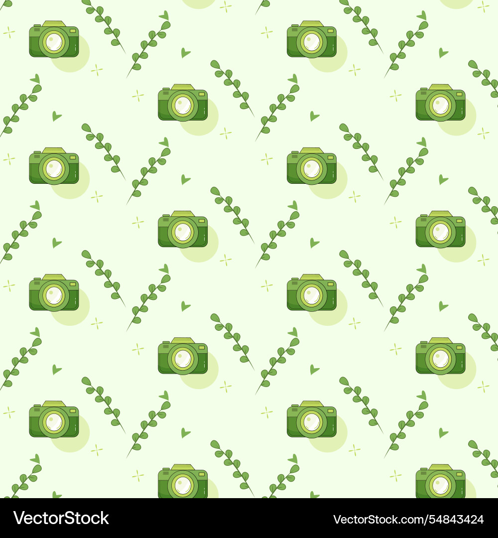 Summer camera seamless pattern repeat Summer camera seamless pattern repeat vector image