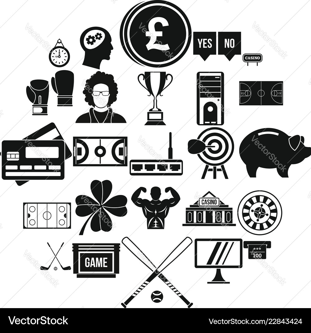 Sweep icons set simple style Sweep icons set simple style Vector Image