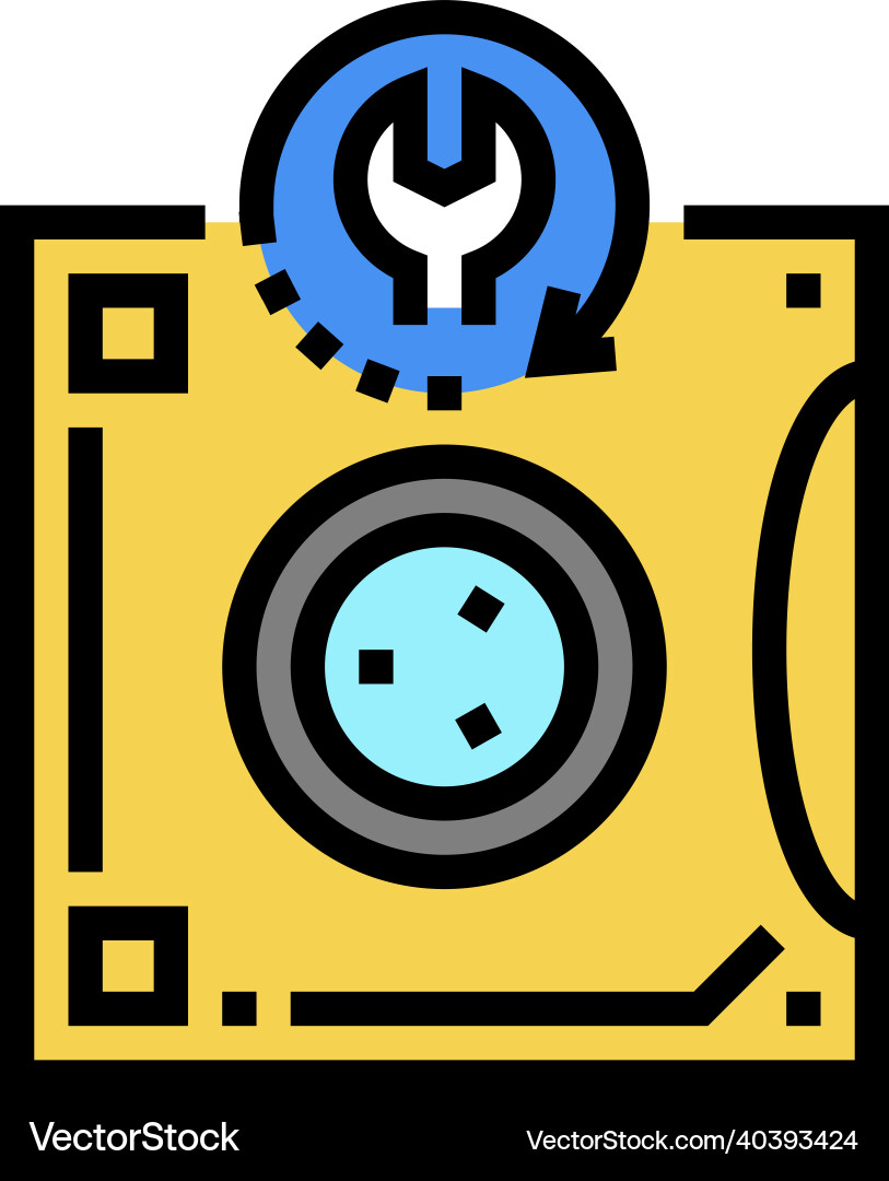 Tape backup restore services color icon Tape backup restore services color icon vector image