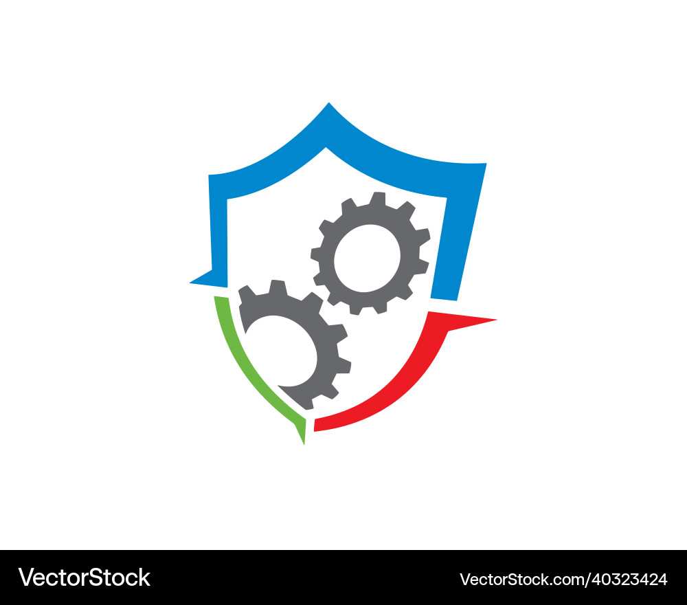 Tech secure logo template design emblem Tech secure logo template design emblem Vector Image