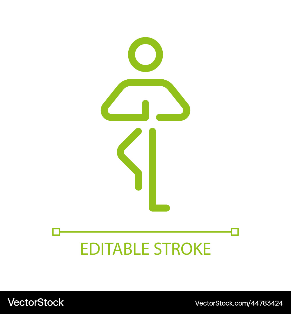 Tree pose pixel perfect color linear ui icon Tree pose pixel perfect color linear ui icon vector image