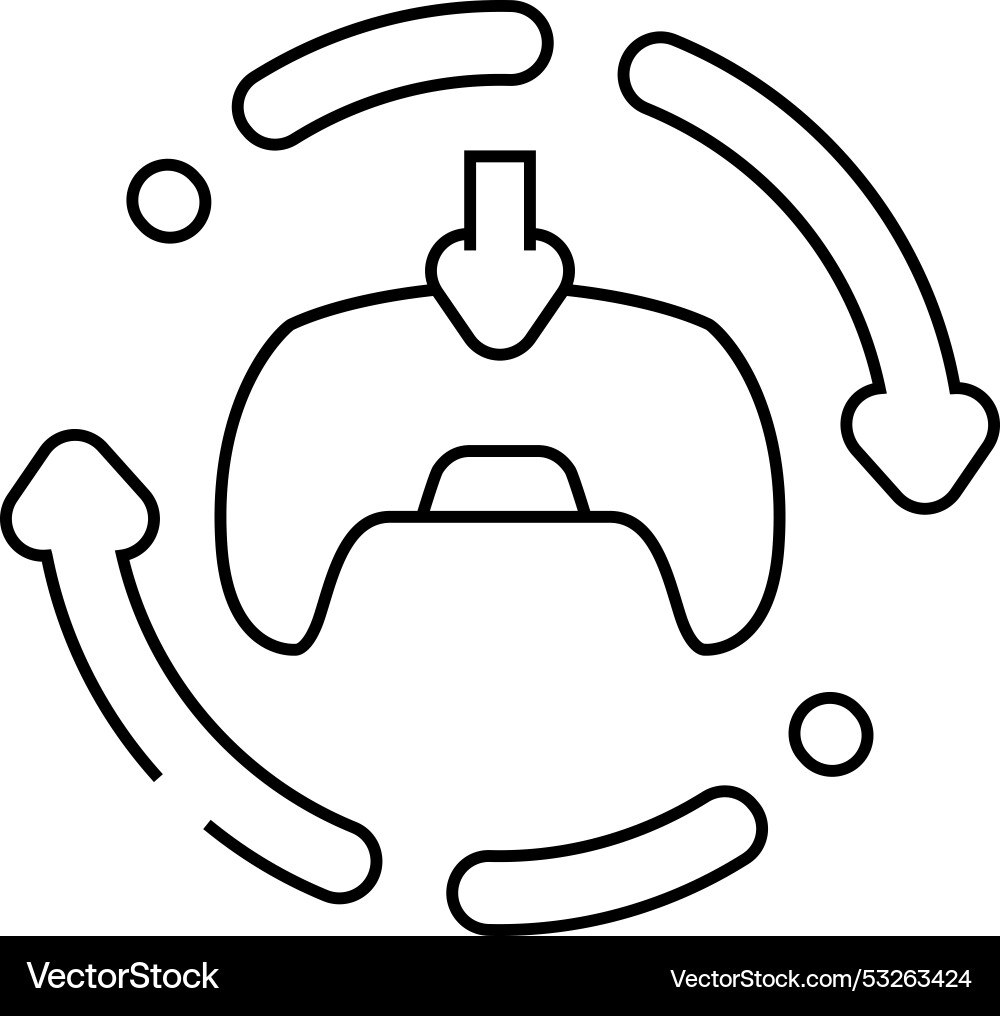Updates game development line icon Updates game development line icon vector image